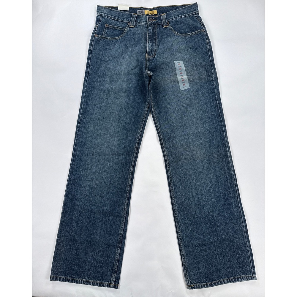 Anchor Blue Mens Jeans 32x32 Relaxed Indigo Denim Vintage Y2K Skate Deadstock